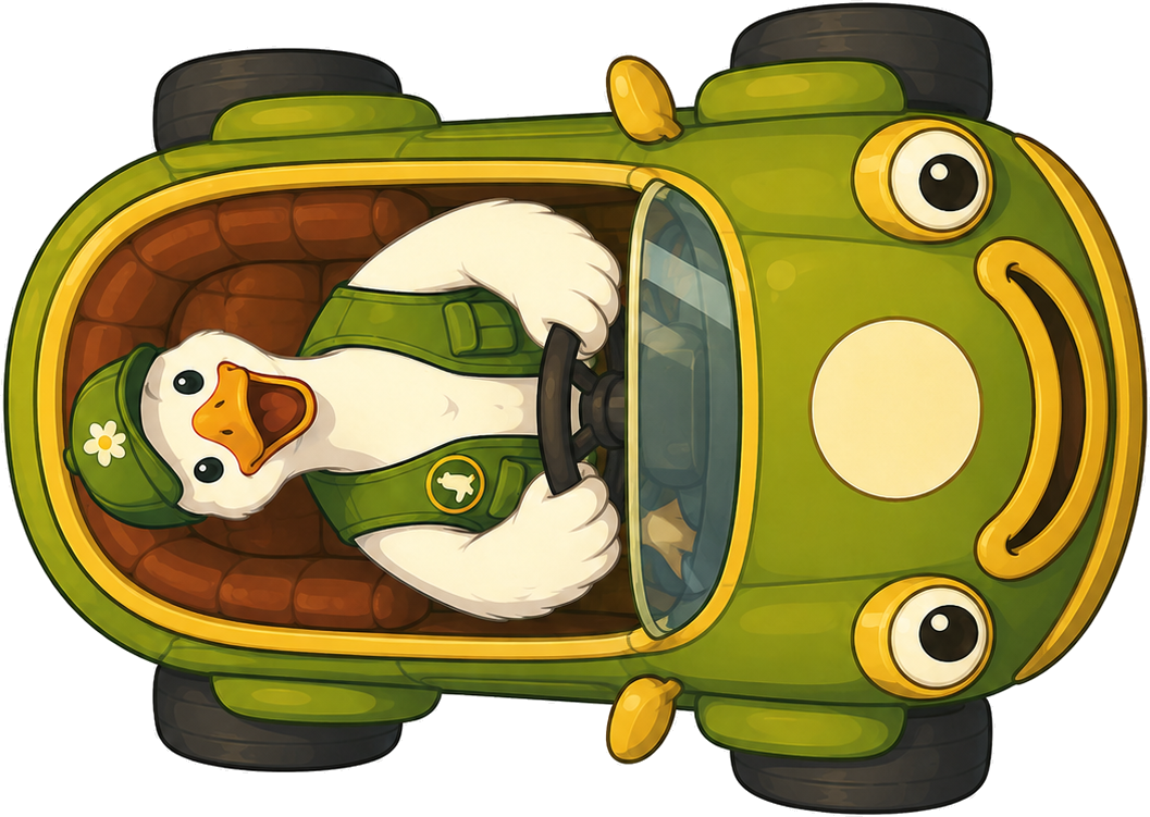 The warden goose, out for a drive